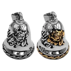 Fashion Rose Lady Rider Biker Bell Pendant Stainless Steel Red Rose Bell For Women Mens Christmas Gift