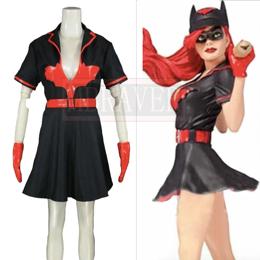 

Superheroine Batwoman Cosplay Costume Halloween Costumes Custom Made Free Shipping