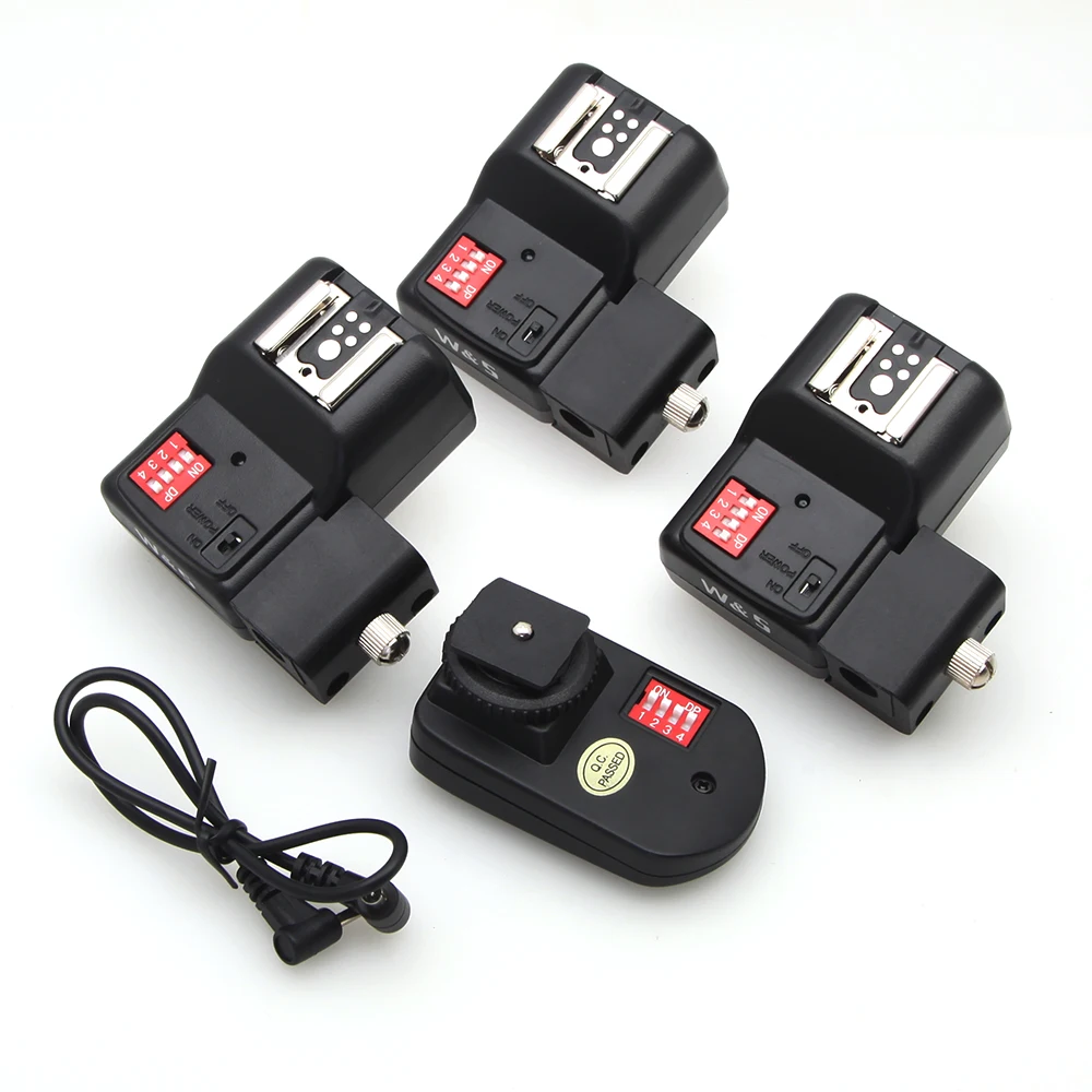 16 Channels Wireless/Radio Flash Trigger PT-16NE with Umbrella Holder with 3 Receivers For Canon Nikon DSLR Camera