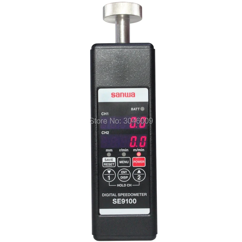 Sanwa SE9100 Tachometers/Speedmeter; Speed Meter, For elevator maintenance, 2ch display, data storage/locking, auto shutdown