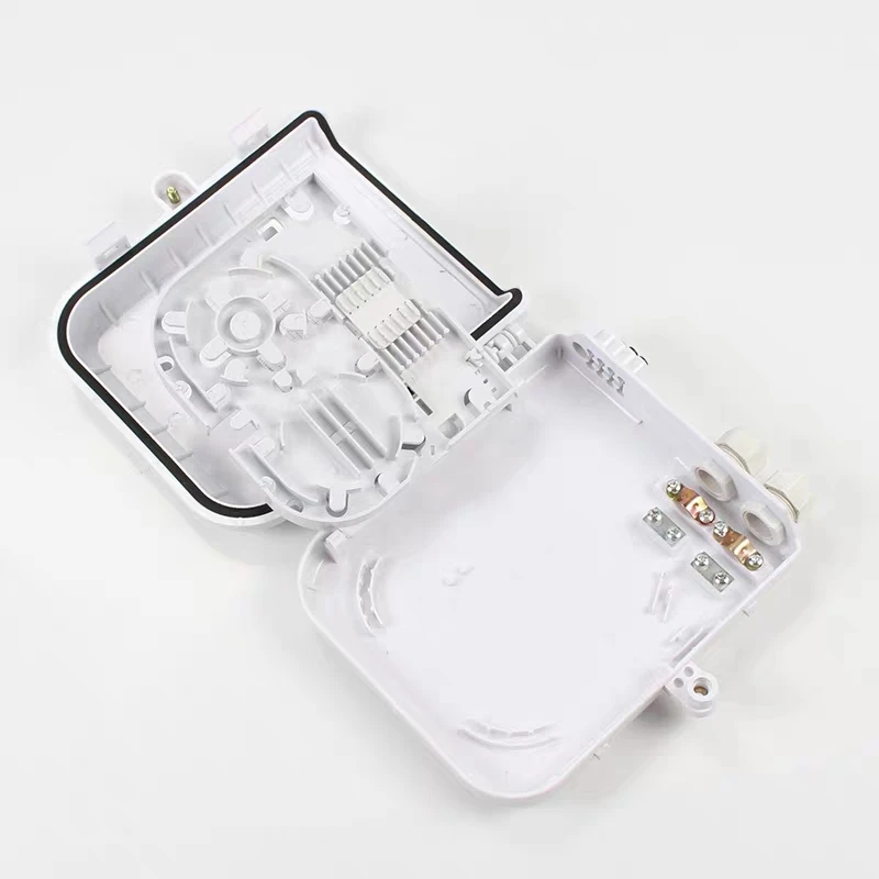 Распределительная коробка оптического волокна для внутреннего и наружного применения, 8-жильная распределительная коробка FTTH, IP65, белая, 210*180*50 мм, 1*8 Fusion Box