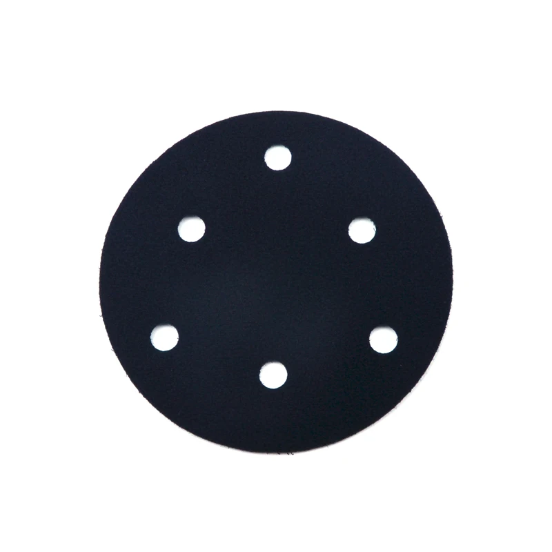 POLIWELL 2PCS 5 Inch 125mm 6 Löcher Ultra-dünne Schwamm Pad Pufferung Interface Pads für Schleif Pad haken und Schleife Schleifen Papier