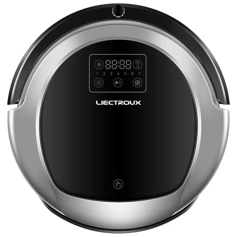 LIECTROUX B6009 Robotic Vacuum Cleaner,Map Navigation,Smart Memory,Low Repetition,Virtual Blocker,UV Lamp,Water Tank,Low noise
