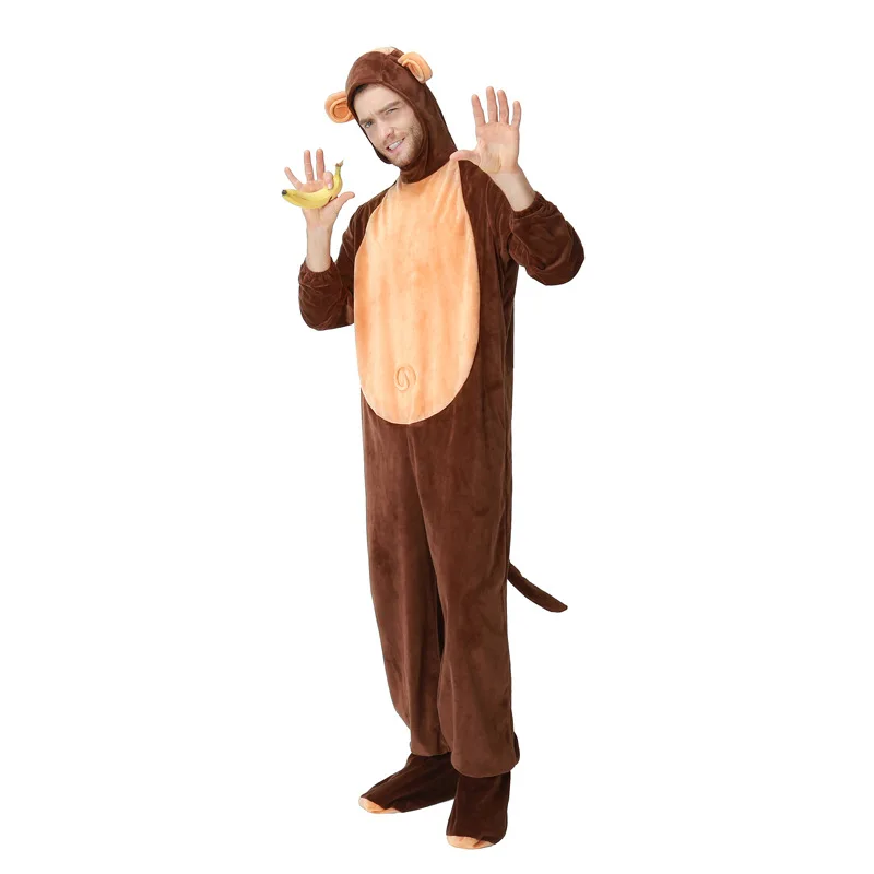 Women Kid Man Animal Pajamas Costume Family Monkey Pyjamas Jumpsuit Sleepwear Outfit