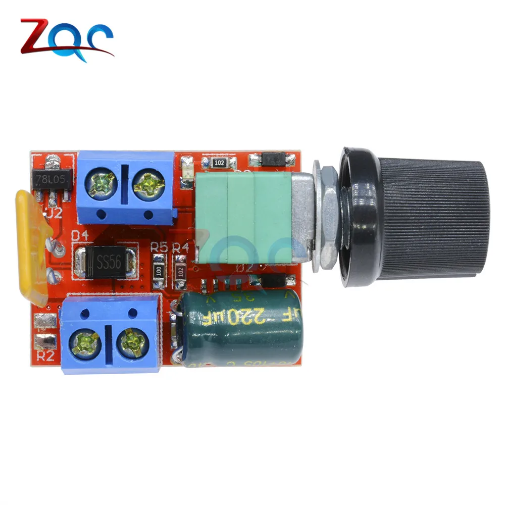 Hot Sale Mini 5A PWM Max 90W DC Motor Speed Controller Module 3V-35V Speed Control Switch LED Dimmer