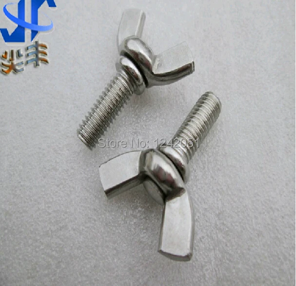 

10pcs Metric M4x16mm 0.7mm Pitch Stainless Steel Wing Bolt Butterfly Bolt Screw