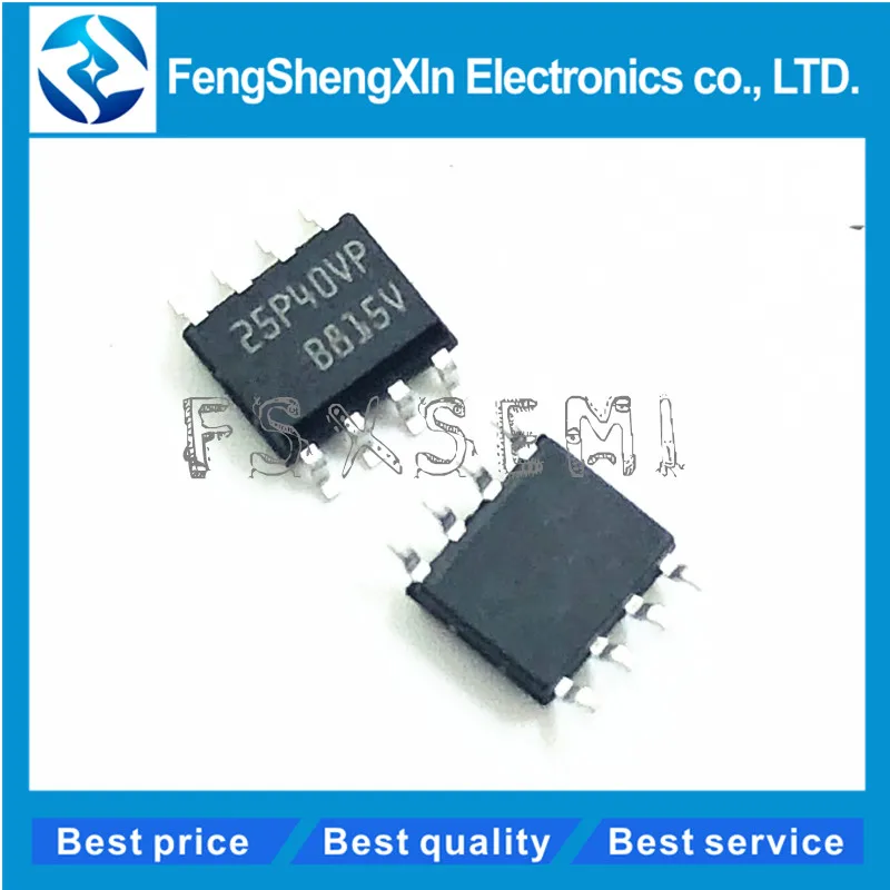 10pcs/lot 25P40 25P40VP M25P40VP M25P40-VMN6TP SOP-8 4 Mbit, Low Voltage, Serial Flash Memory With 40MHz SPI Bus Interface