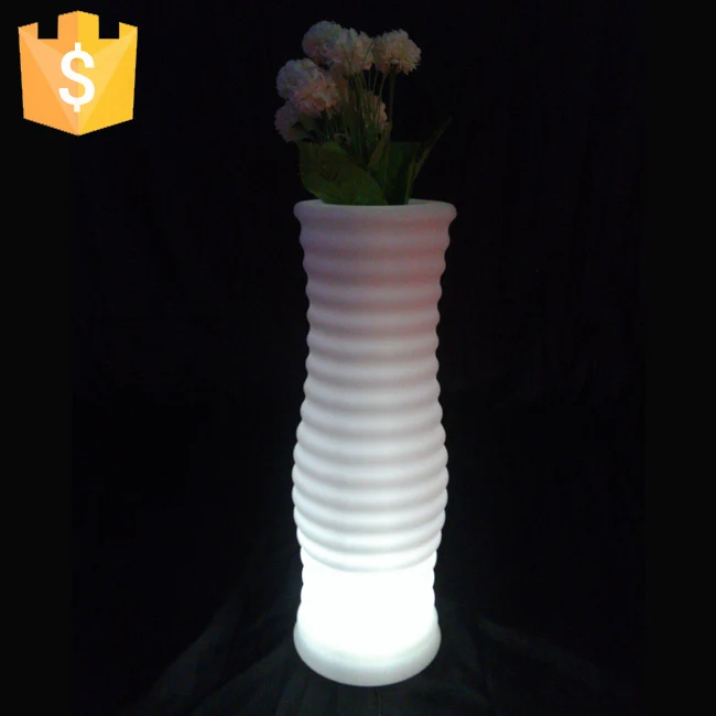 Outdoor Rechargeable led plant pot light/ illuminated planters/ led decor flower pot for party SK-LF11C Free shipping 2pcs/Lot