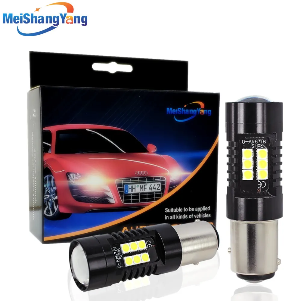 

2pcs 1200Lm 1157 BAY15D Led P21/5W LED Bulbs 21SMD 3030 Car Reverse Lights Stop Tail Lamp Turn Signal Red Amber White B310