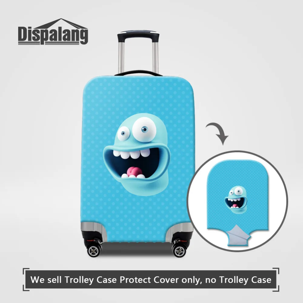 Dispalang Cartoon Suitcase Cover Screaming 3D Print Women Luggage Protective Cover SML Kids Luggage Protector Travel Accessories