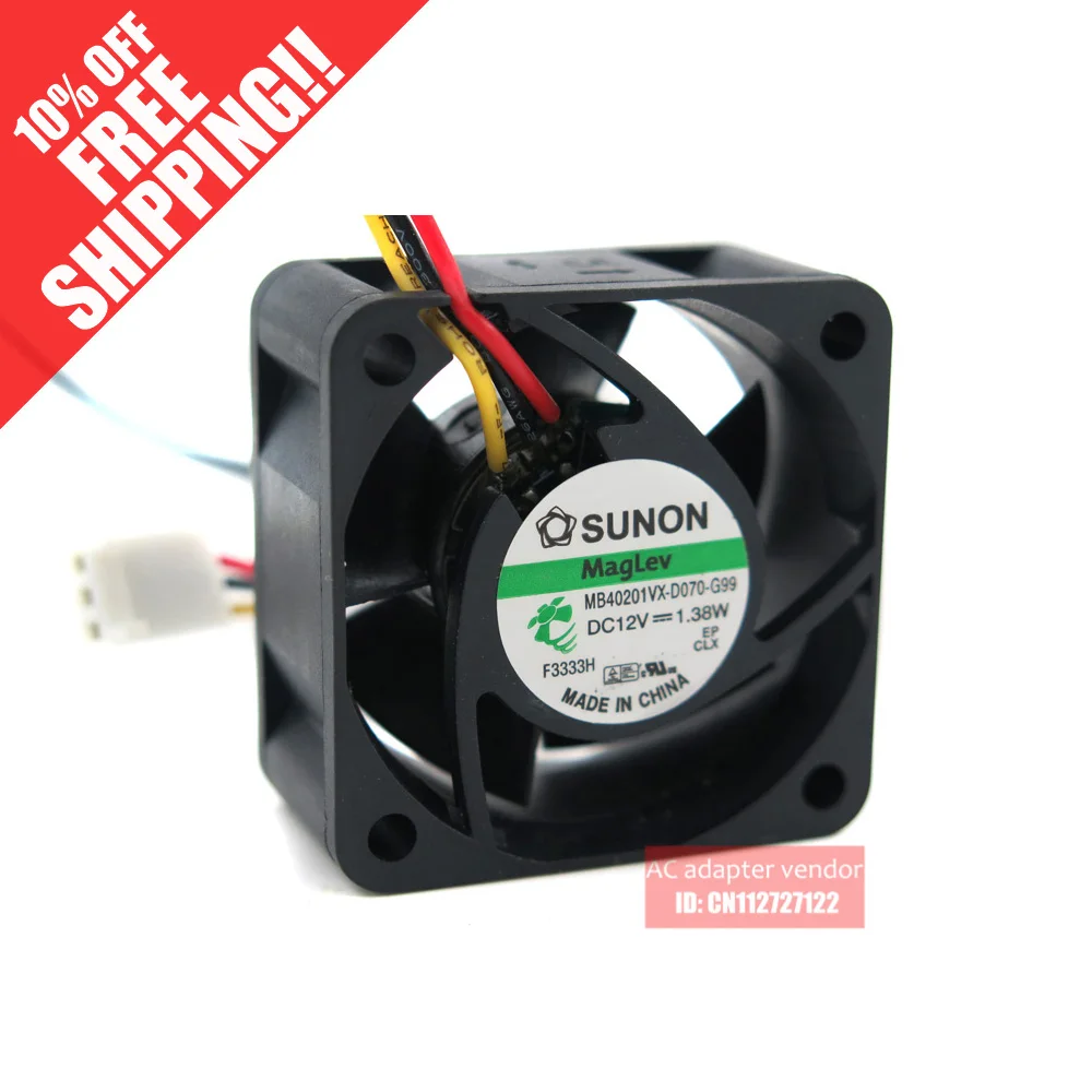 

SUNON 4CM 4020 new maglev fan 12V 1.38W MB40201VX-D070-G99