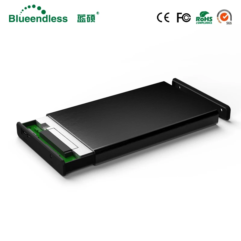 Blueendless-carcasa de aluminio para HDD de 2,5 pulgadas, carcasa de alta velocidad con USB 3,0 a Sata de 6Gbps, compatible con disco duro externo