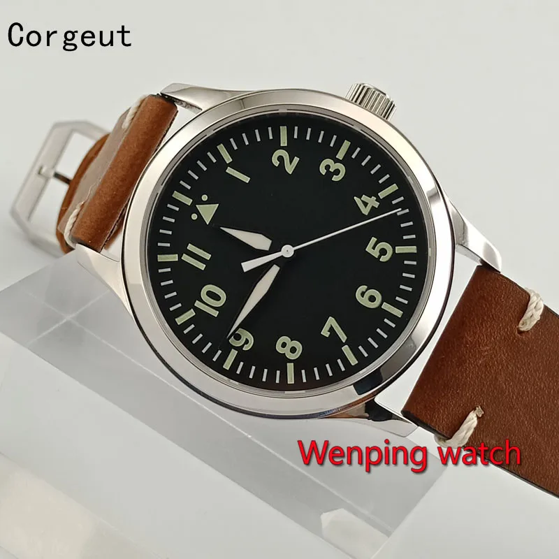 Corgeut 42mm Black Dial Automatic Casual Sport Novelty Luxury Dress Formal Automatic mens Unisex watchES W2618