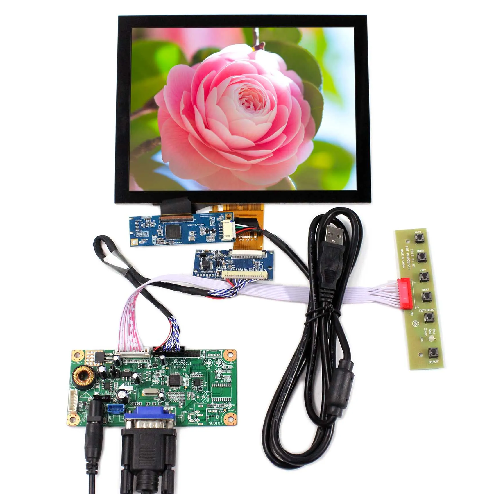 VS080TC-A1 Backlight WLED VGA LCD Controller Board RT2270C-A 8inch Capacitive Touch LCD Screen 1024x768 EJ080NA-04C