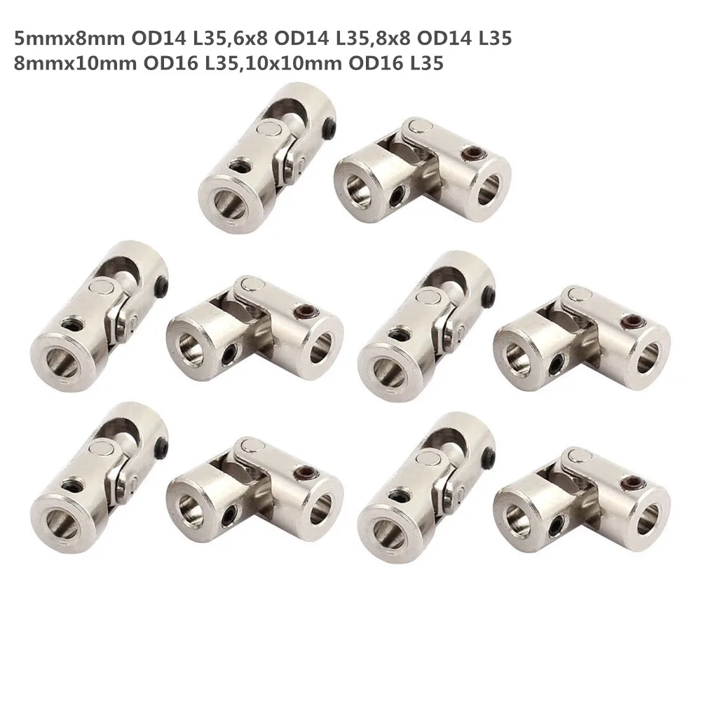 1 pz 5/6/8/10mm giunti cardanici in metallo, connettori per giunti universali, (specifiche opzionali) per modello auto/nave con vite
