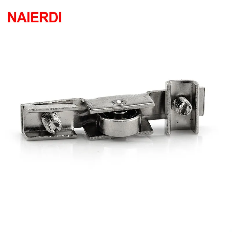 NAIERDI 10pcs NED-7220 di Vetro Rullo del Portello Scorrevole H a Forma di Ruota di Diametro 10 millimetri Caster Porte Scorrevoli Ruote Per