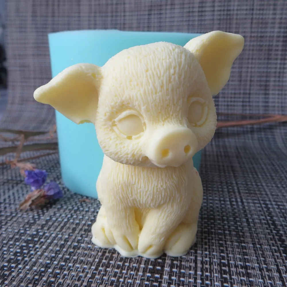 PRZY Mol Mold Silicone Fondant Mould Cute 3d Pig Chocolate Mousse Cake Molds Candle Aroma Stone Resin Clay Eco-friendly DW0101