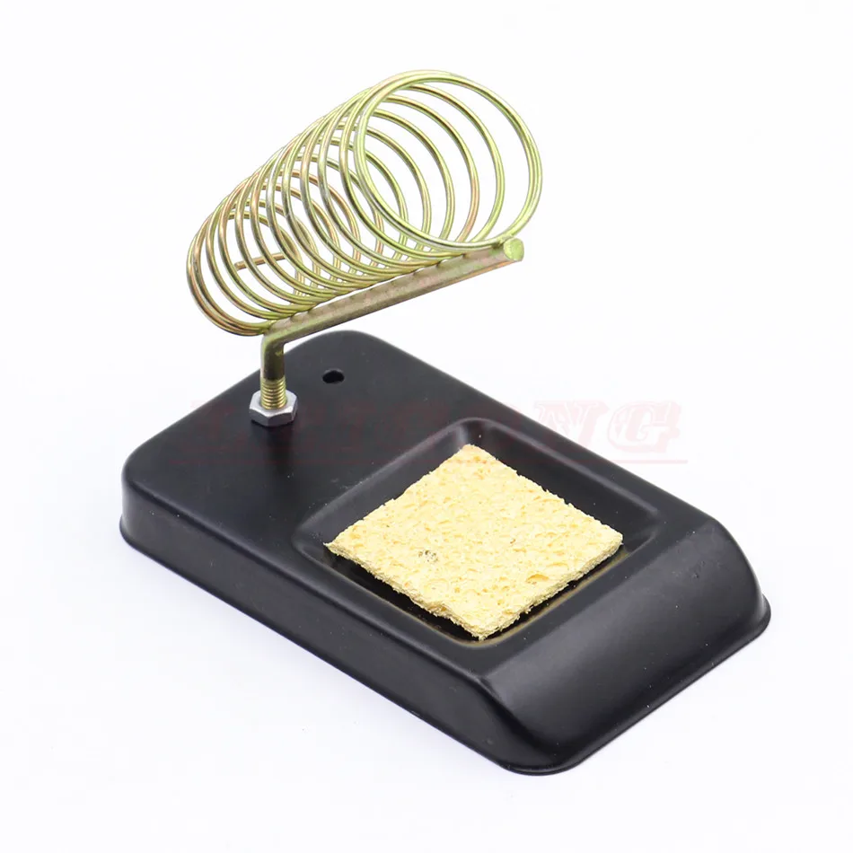 

Portable Detachable Metal Base Soldering Iron Holder Stand Mount Support Station have a sponge