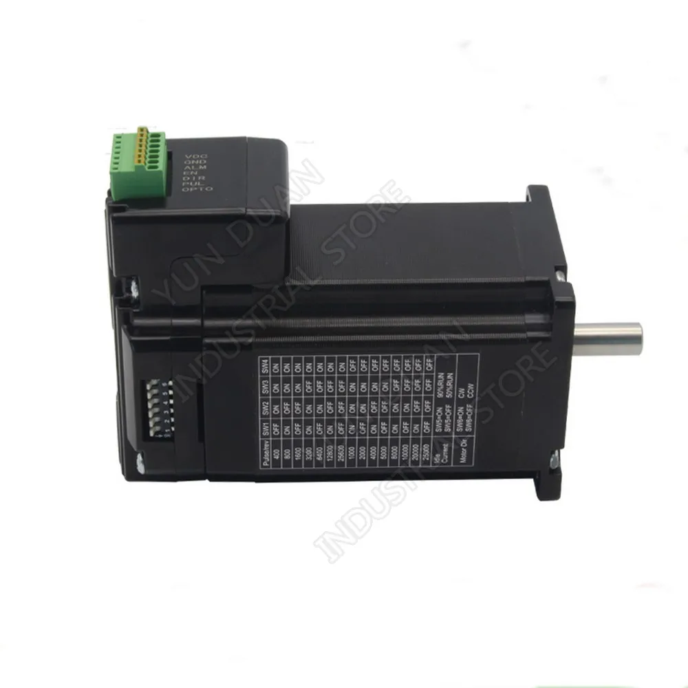 NEMA23 57mm 1.1Nm 158Oz.in Integrated Stepper Motor Driver All In One 2phase 2.5A 8mm Shaft