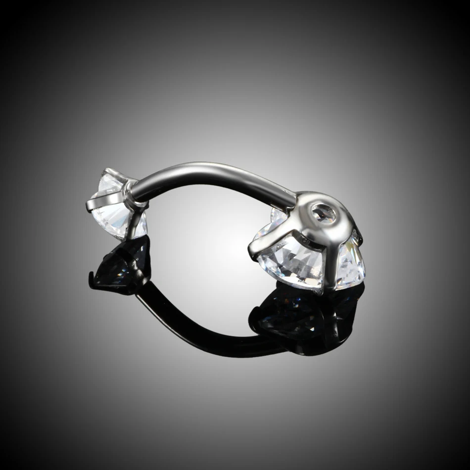 1PC Heart Crystal Belly Button Ombligo Piercing 14G Navel Bar Stud Retainer CZ Nombril Piercing Dangle Earrings Piercing Jewelry