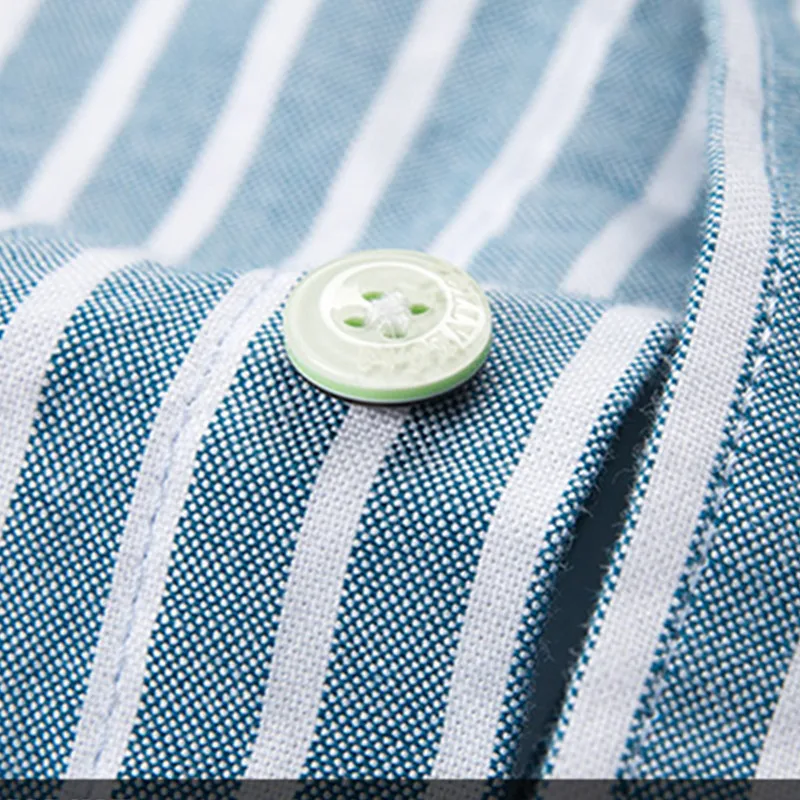 Camisas Oxford 100% de algodón para hombre, ropa informal a rayas de alta calidad para negocios, vestido suave para eventos sociales, camisa