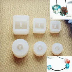 실리콘 몰드 스퀘어 볼 비즈 구멍 수지 실리콘 몰드 수제 DIY 공예 쥬얼리 에폭시 수지 몰드 만들기