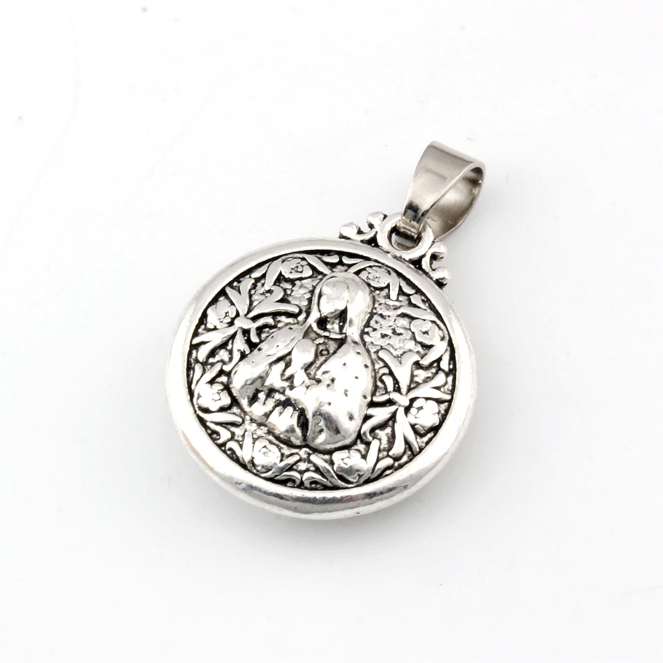 4Pcs Virgin Mary Religious Alloy Charm Pendant For Jewelry Making Findings 25.8x35mm A-480a