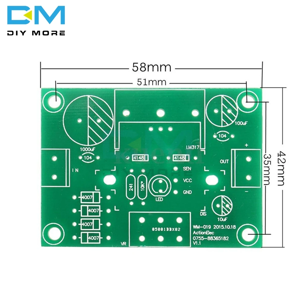 LM317 LED Display Adjustable Voltage Regulator Power Board Module Production Large Secondary School Graduation Design