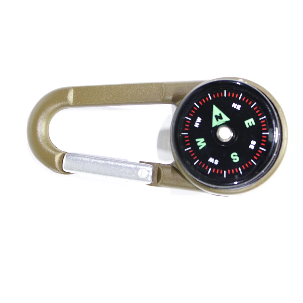 Portable Metal Compass, Carabineer Clip Snap Hook Keychain, Mountain Climbing Buckle Strength Durable Lock Strap Buckle