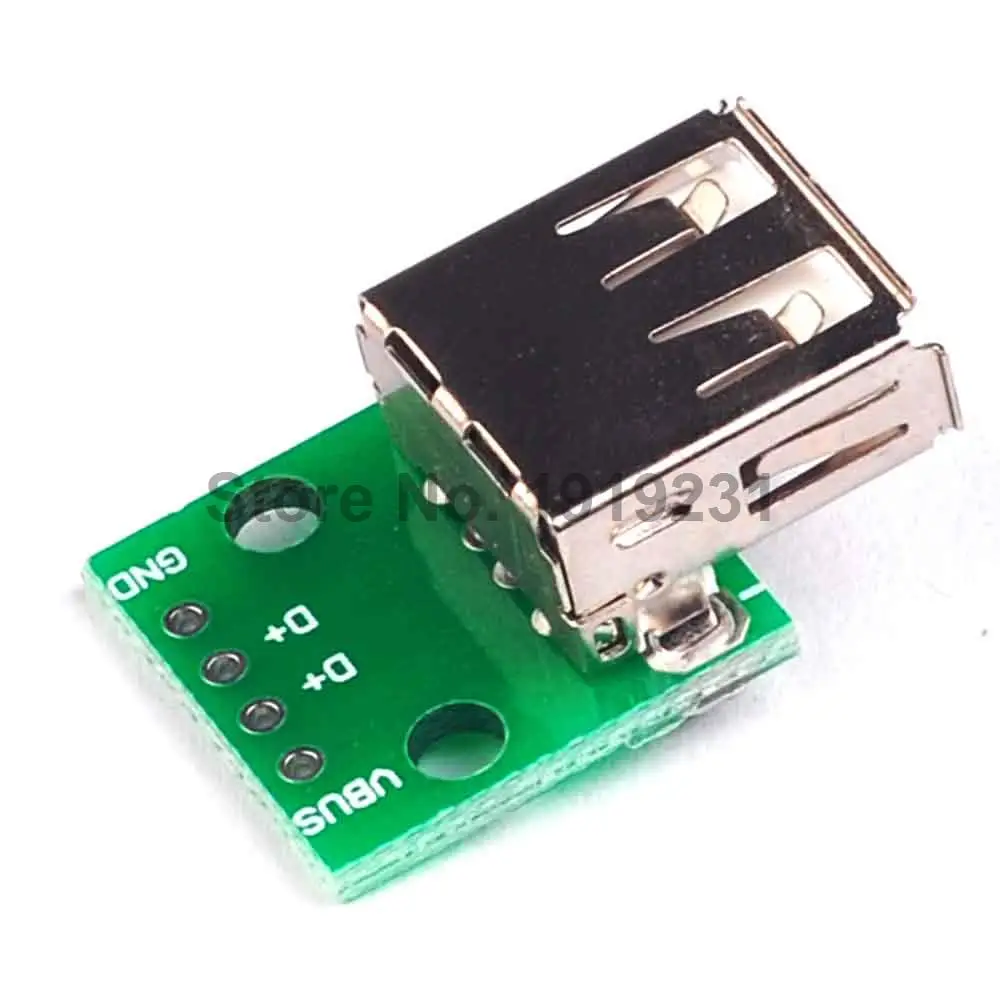1PCS Type A Female USB To DIP 2.54mm PCB Connector Female USB PCB Board Connector USB PCB Socket USB Connector