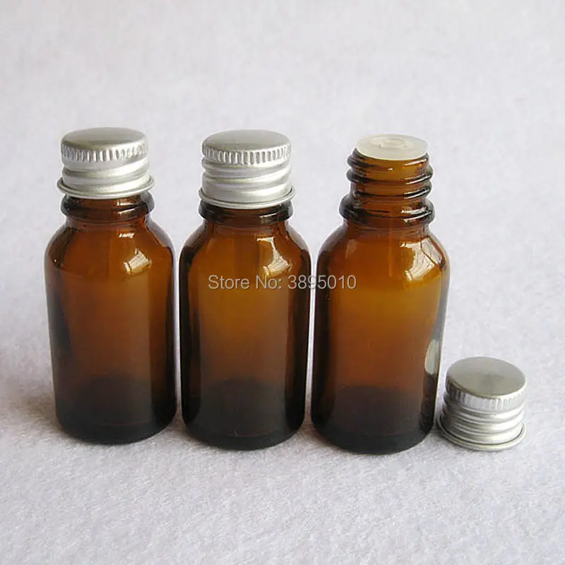 15ml Amber Glass Bottle With Water 1/2OZ Essential Oil Drop Pipette Pot Brown bottle F655