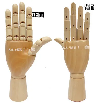 2014 New Wooden Artist Male Model Right Hand Articulated Art Wood Hand Mannequin Wholesale Best Value