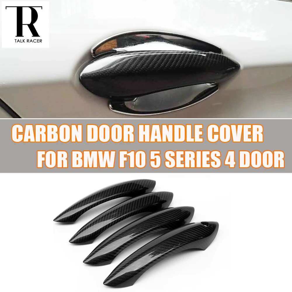 F10 Carbon Fiber Exterior Decorated Door Handle Sticker Cover Trim for BMW F10 520i 528i 530i 535i 520d 525d 528d 530d 535d M5