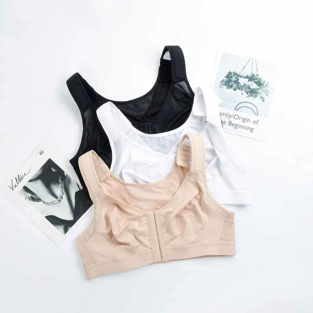 Reggiseno posturale con chiusura frontale per donna reggiseni senza ferretto con supporto per la schiena taglie forti a copertura totale a forma di