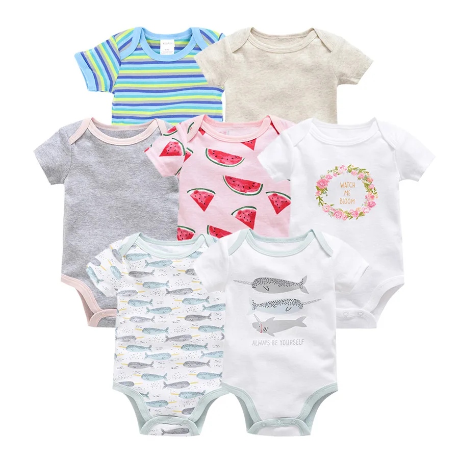 kavkas vetement bebe summer 2019 7PCS/lot baby boy roupas de bebe recien nacido infant girls ropa 0 3 6 9 12M newborn clothes