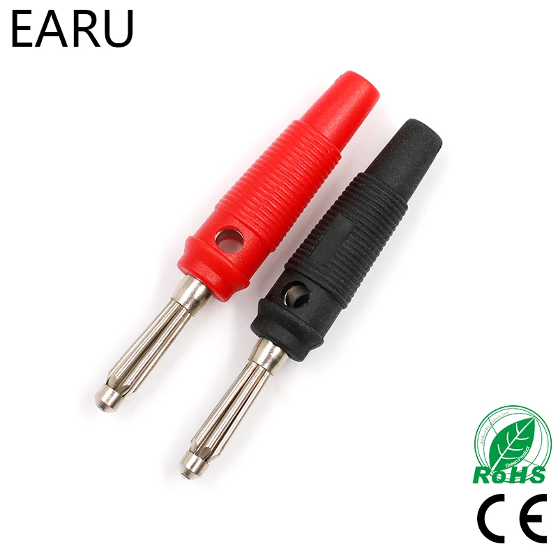 10pcs 4mm Banana Plug High Current Insulated Shrouded Stackable Connector Screw Connection Banana Connectors