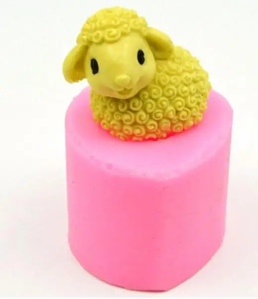 

New cute 3D stereoscopic sheep grass soap mold cake decorating mold bakeware food grade liquid silicone environmental protection