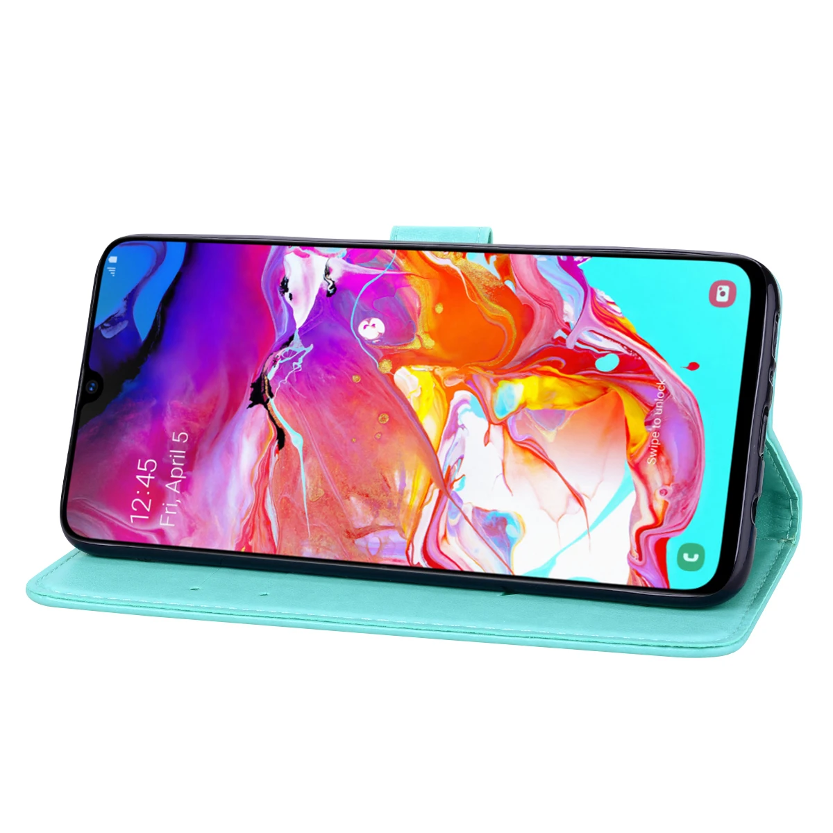 3D Embossing Flip Leather Case For Samsung Galaxy A20E A50 A30 A10 A20 A60 A40 A70 S10 S10E A9 A6 Plus A7 2018 A3 A5 2017 coque view 5