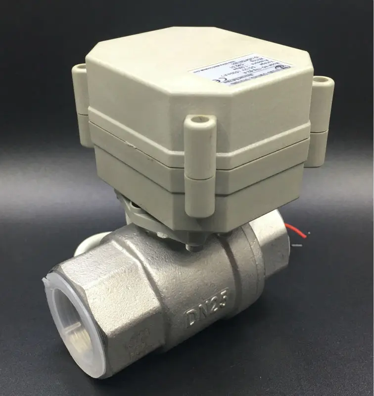 DN25 Full Port  Stainless Steel  Electric Water Valve DC5V BSP/NPT 1'' Motorized Valve Metal Gear for drinking water CE