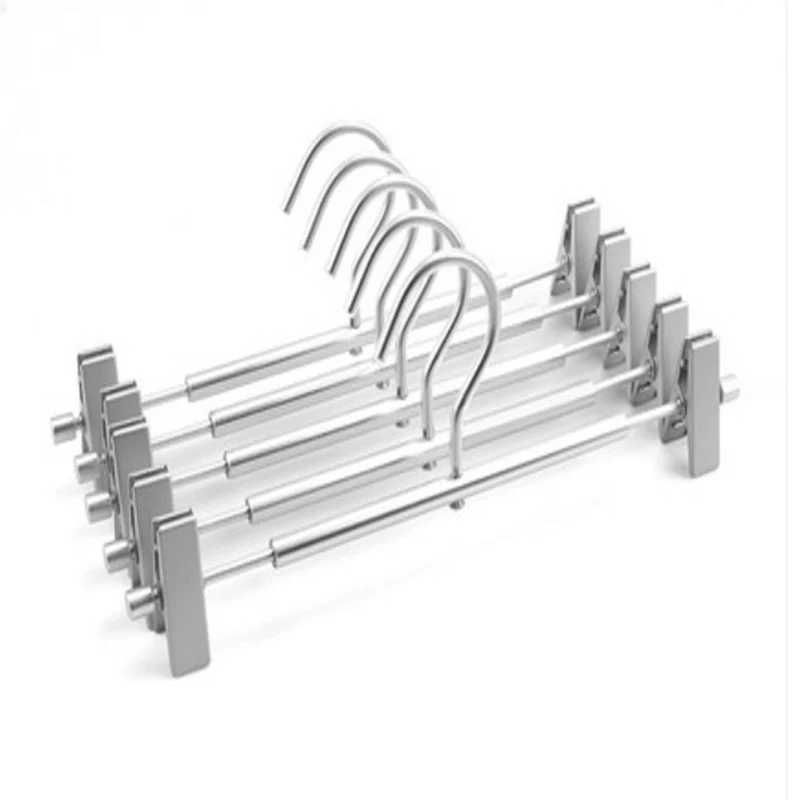 5pcs/lot Aluminium alloy hanger metal clothes rack pant racks