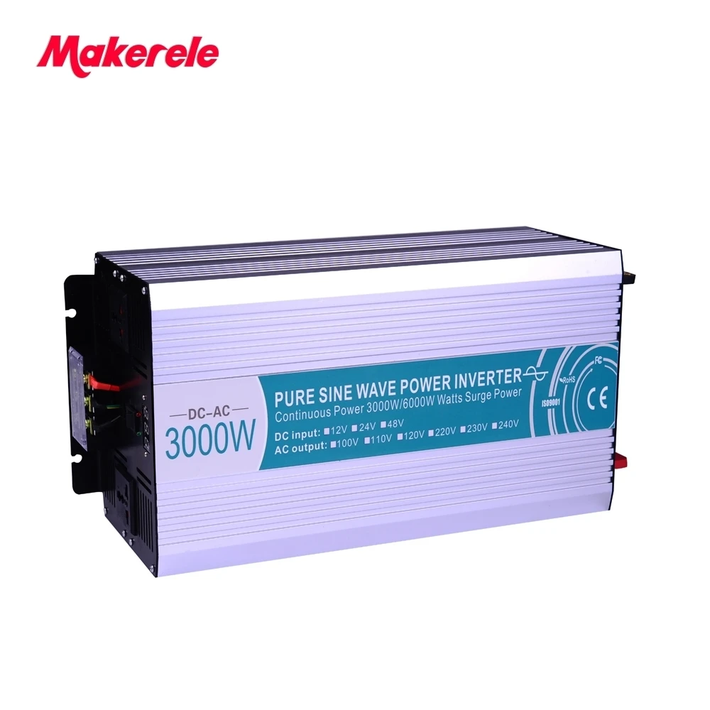 Pure Sine Wave power inverter 12v 220v 3000w high quality off-grid converter 3000watt solar inverter Power Frequency MKP3000-122