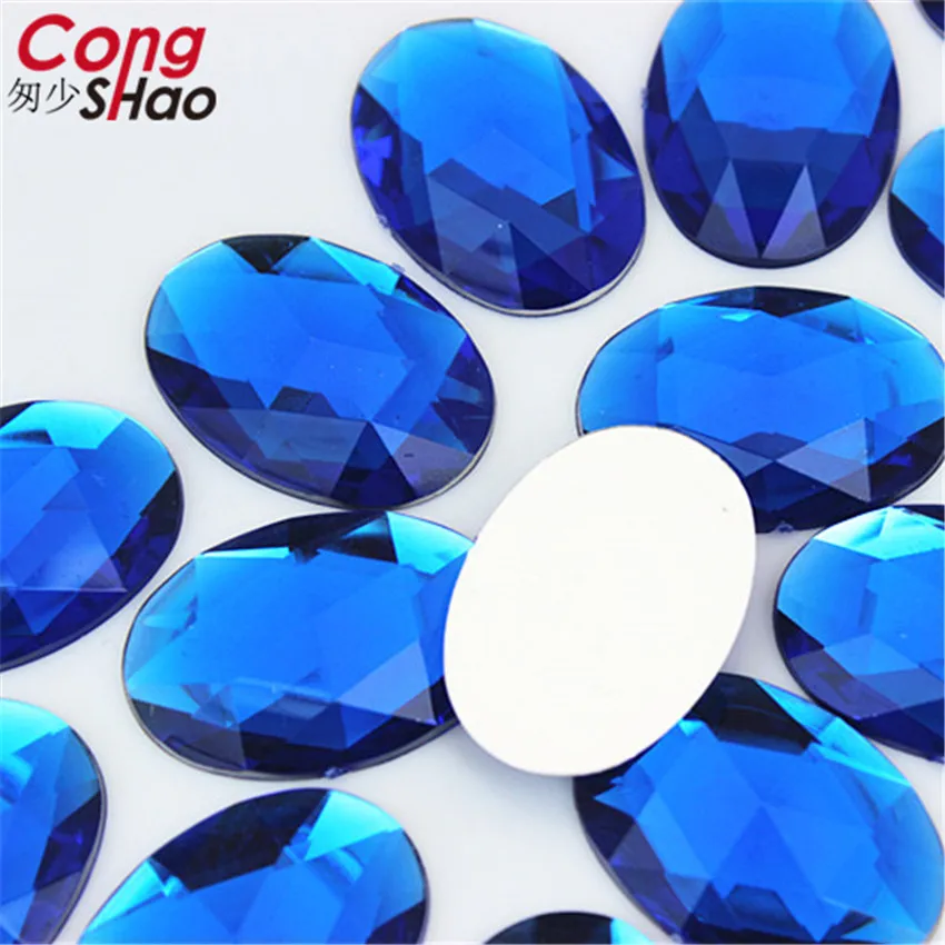 Cong Shao 100PCS 18*25mm Ovale Form Acryl Strasssteine Flatback Steine Und Kristalle Für Kostüm Handwerk DIY Dekoration YB137 – Detail 9