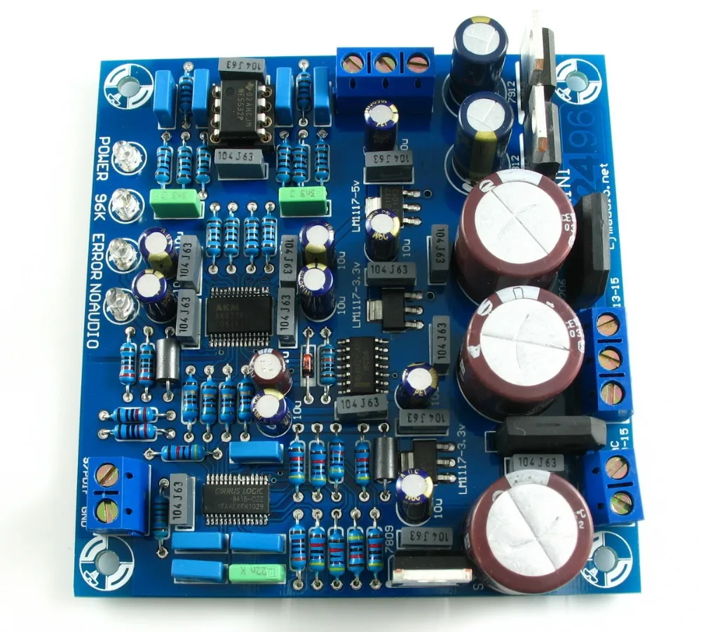 24 BIT 192K HZ DAC CS8416+AK4396+NE5532P SPDIF To audio output DAC Decoders board