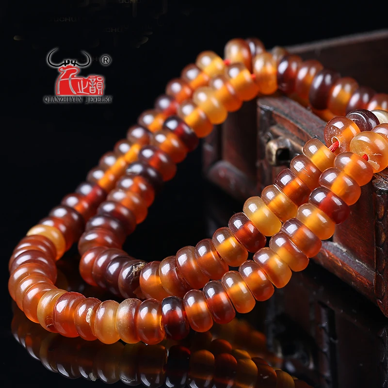 20PCS Natural Tibetan flower horn beads bracelet accessories DIY gasket beads. Hole 1.5mm