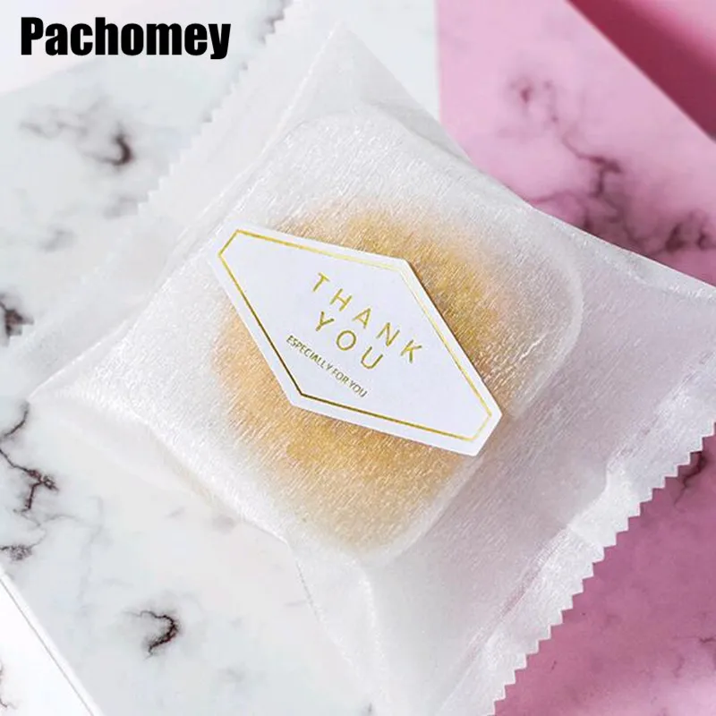 

Thank You Adhesive Seal Sticker for Baking Gift, Decoration Label Stickers, Gold Printing, PP121101, 120Pcs per Lot