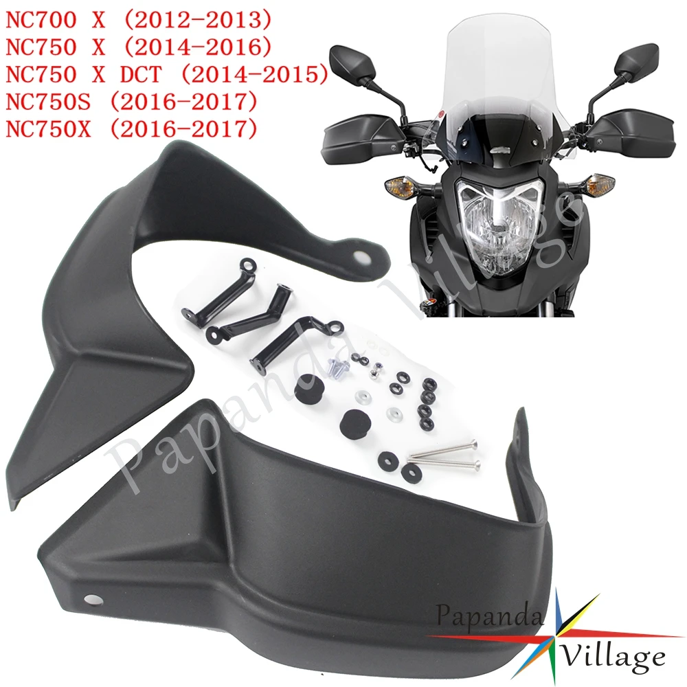 Motorcycle Black Handguards Hand Protector w/ Mount Brackets For Honda NC700 X NC750X DCT NC750S 2012-2017 Hand Shields Guard