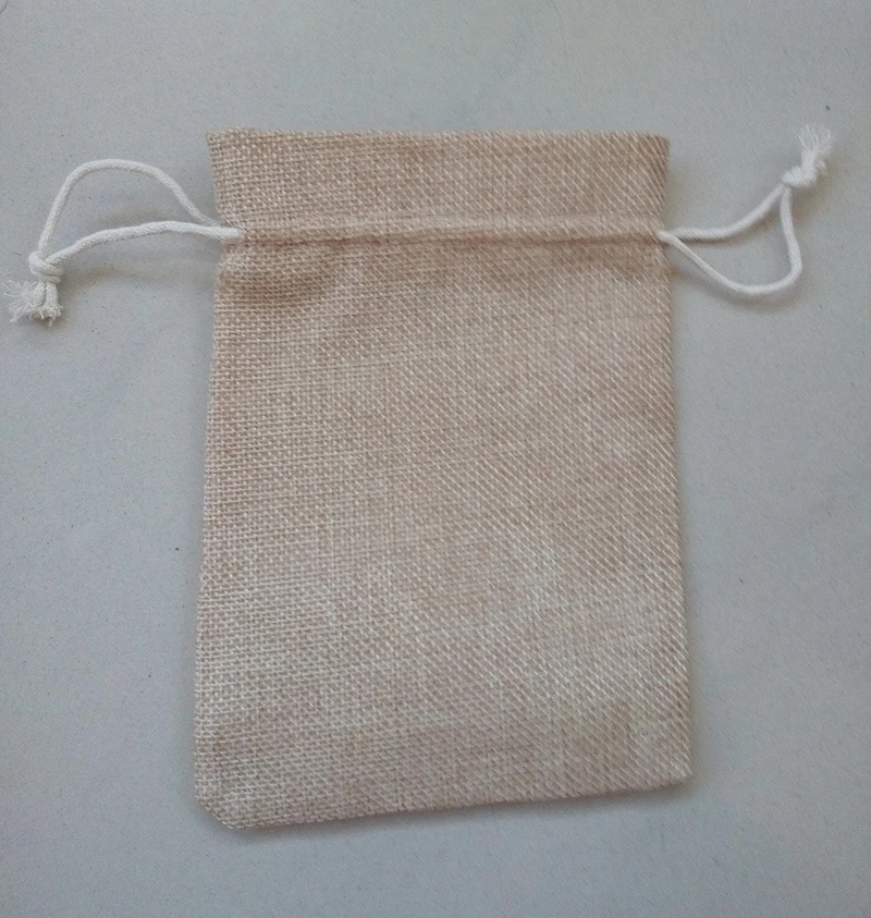 7*9cm 20pcs Vintage Style Jute Sacks Drawstring Gift Bags For Jewelry/wedding/christmas/birthday Packaging Linen Pouch Bags