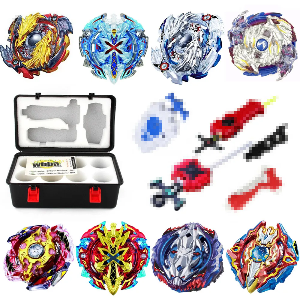  Spinning Top Metal Fusion Launcher set Kids Game Toy box Christmas Gift for Children