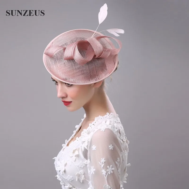 Wholesale High Quality Hair-Fascinators Bow Feathers Hats For Wedding Mother Of The Bride Hats Hoed Voor Bruiloft Vrouwen SQ008