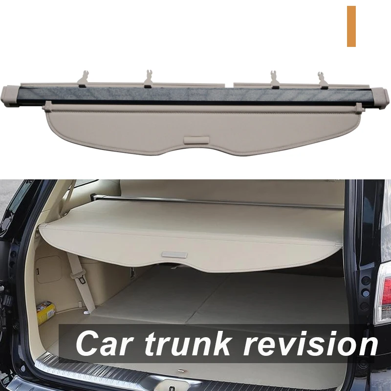 Overe 1Set Car Rear Trunk Cargo Cover For Toyota Highlander 2010 2011 2012 2013 2014 Black Security Shield Shade Car Accessories